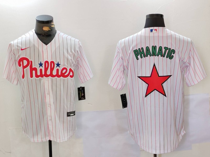 Men Philadelphia Phillies Blank White stripe Game 2024 Nike MLB Jersey style 912